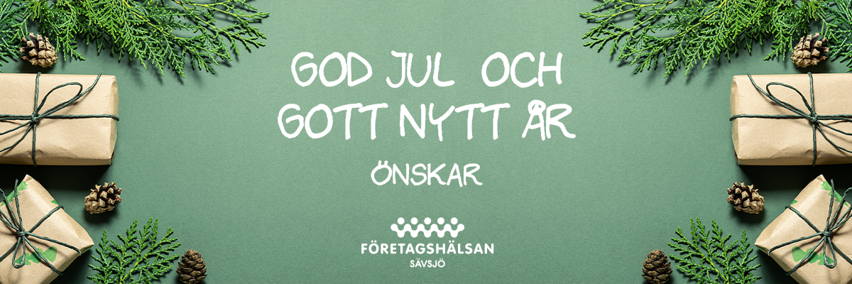 God jul och gott nytt år önskar Företagshälsan Sävsjö